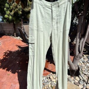Light Green Cargo Beach Pants